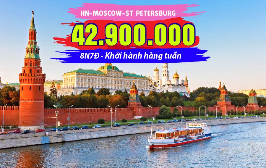 TK19. (8N7Đ) Hà Nội | Moscow | St Petersburg | Hà Nội