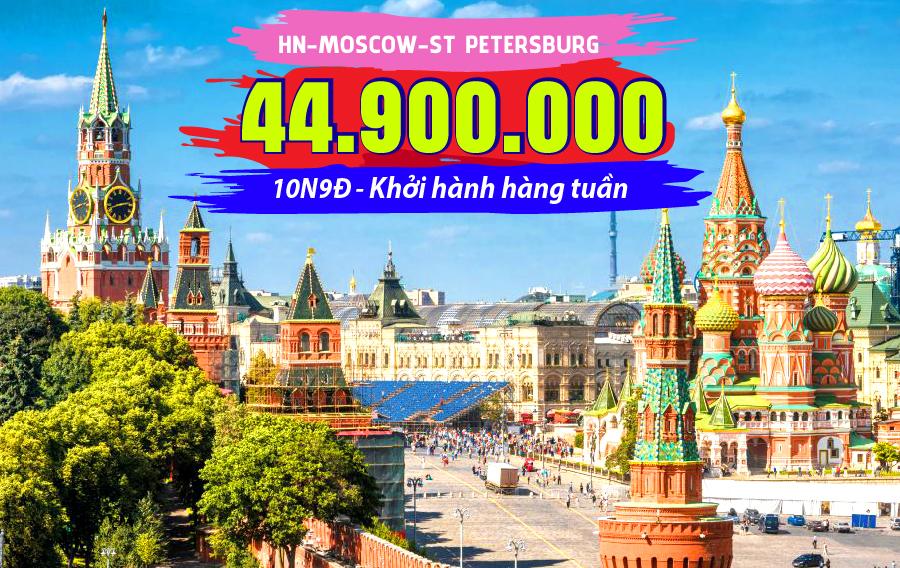 TK21. (10N9Đ) Hà Nội | Moscow | St Petersburg | Moscow | Hà Nội