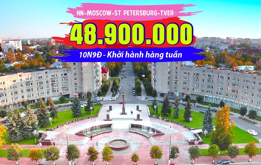 TK22. (10N9Đ) Hà Nội | Moscow | St Petersburg | Tver | Moscow | Hà Nội