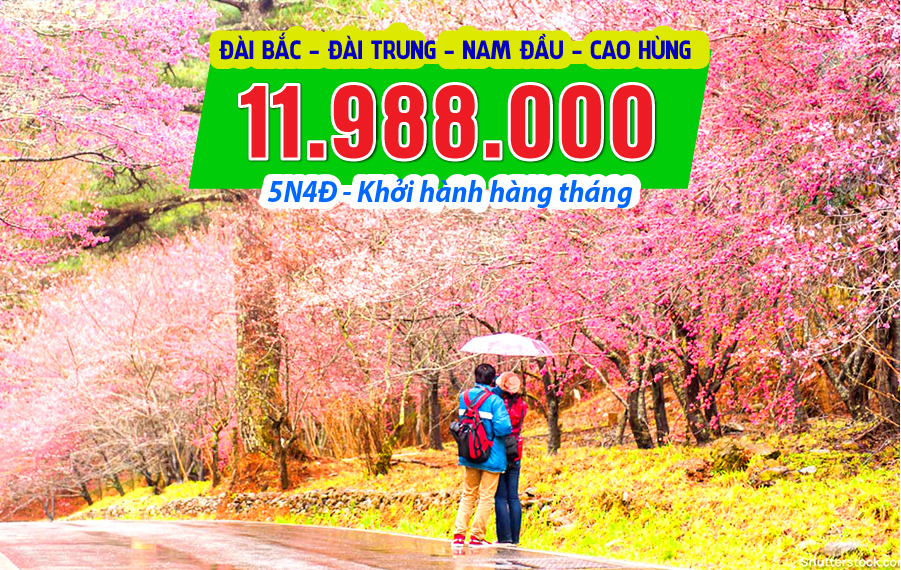 ĐL02. (5N4Đ) Đài Bắc | Đài Trung | Nam Đầu | Cao Hùng